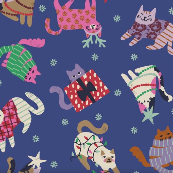 Vera Bradley Kitty Cat HUGE TOTE Essential Grand Tote in Catnip Christmas NWT - Picture 4 of 4